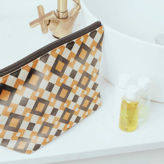 Retro Rhomb Accessory Pouch w T-bottom - ZumBuys