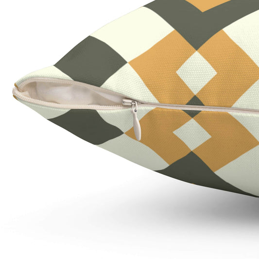 Retro Rhomb Spun Polyester Square Pillow Case - ZumBuys