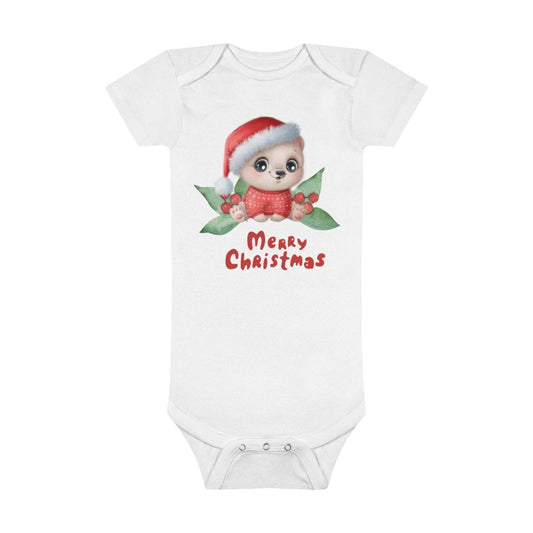 Santa Bear Onesie® Organic Baby Bodysuit - ZumBuys