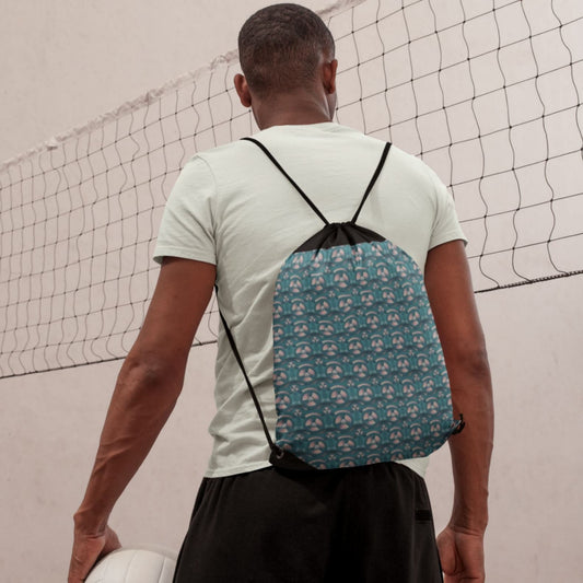 Teal Flywheel Drawstring Bag - ZumBuys