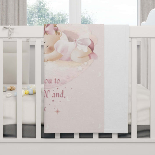 To the Moon and Back Soft Fleece Baby Blanket - ZumBuys