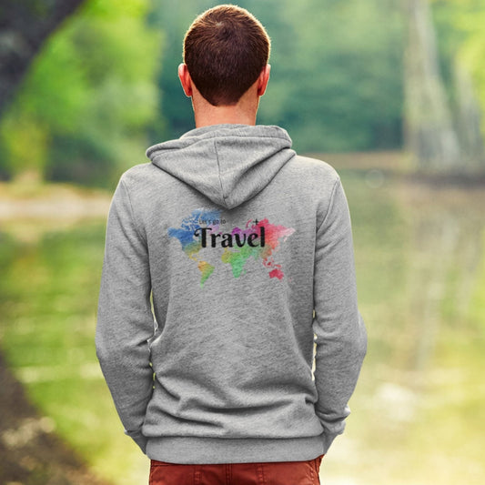 Travel Around Men's Full Zip Hoodie - ZumBuys