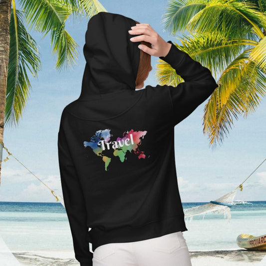 Travel Around Women's Full Zip Hoodie - ZumBuys