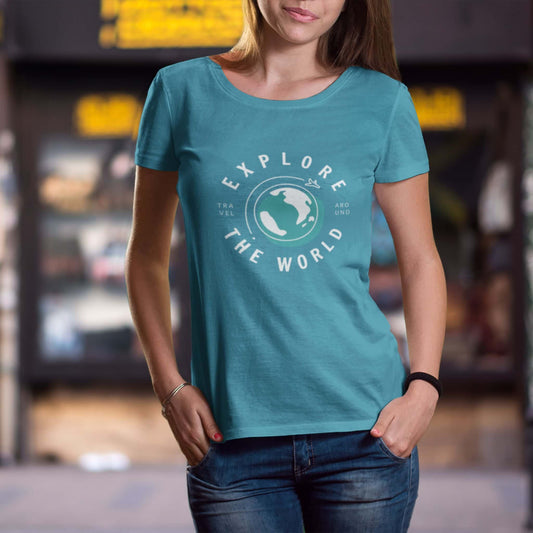 Travel Around Women's Jersey Short Sleeve Tee - ZumBuys