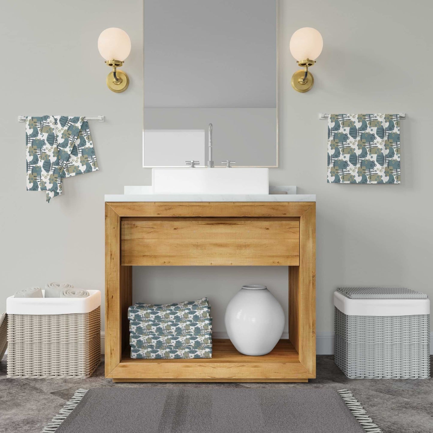 Urbane Squiggles Hand Towel - ZumBuys