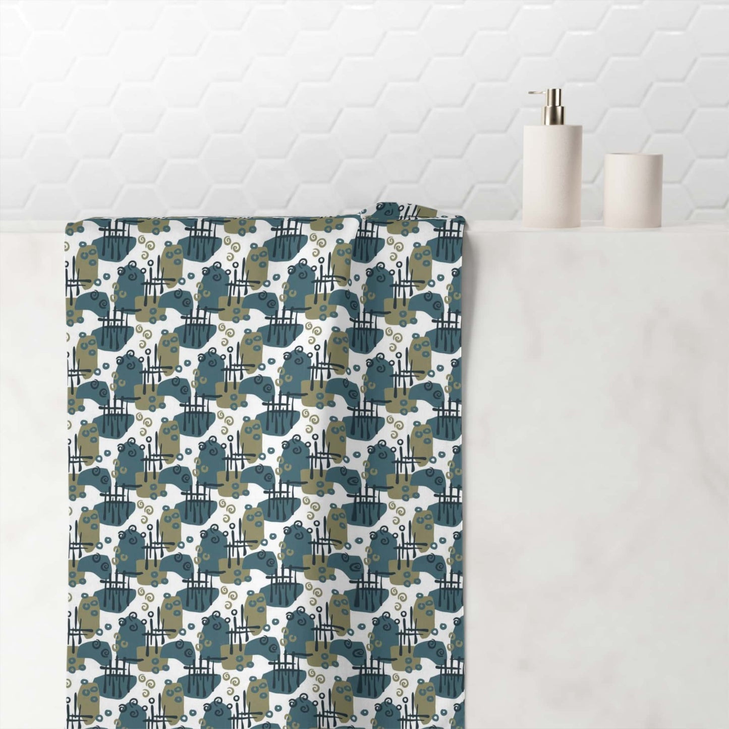 Urbane Squiggles Polycotton Towel - ZumBuys
