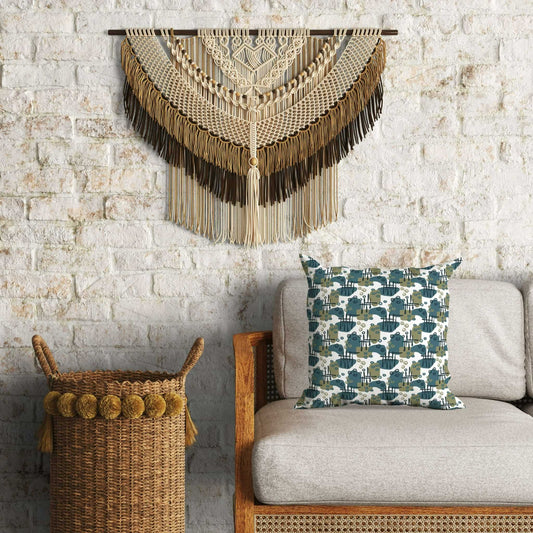 Urbane Squiggles Spun Polyester Square Pillow - ZumBuys