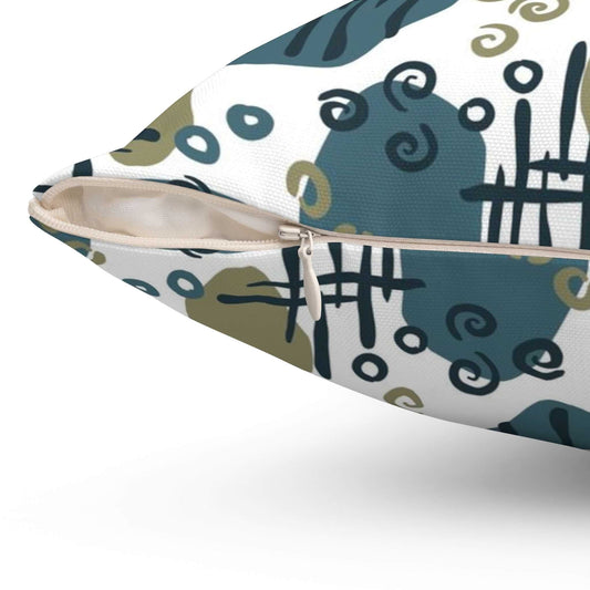 Urbane Squiggles Spun Polyester Square Pillow Case - ZumBuys