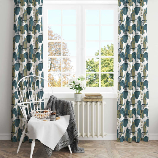 Urbane Squiggles Window Curtain - ZumBuys