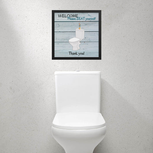 Welcome to Our Bathroom Framed Artwork - ZumBuys