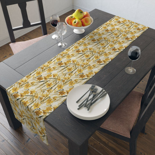Yellow Daffodilly Table Runner (Cotton, Poly) - ZumBuys