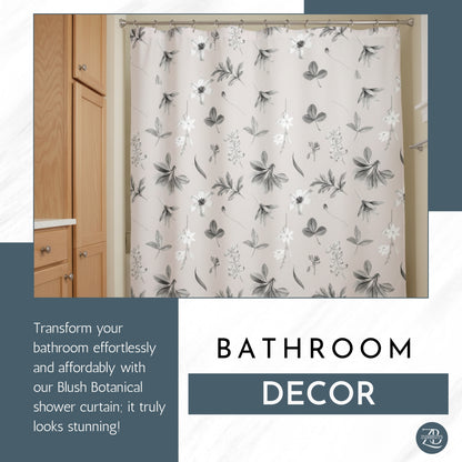 Blush Botanicals Shower Curtains