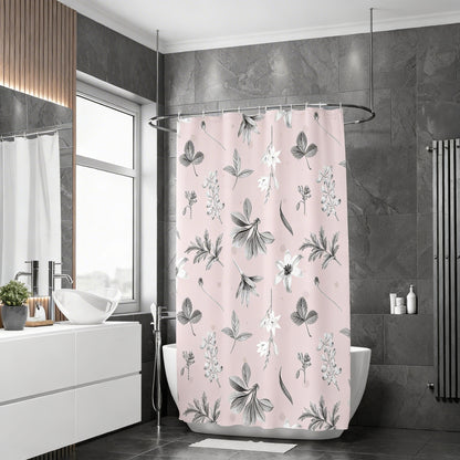 Blush Botanicals Shower Curtains