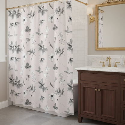 Blush Botanicals Shower Curtains