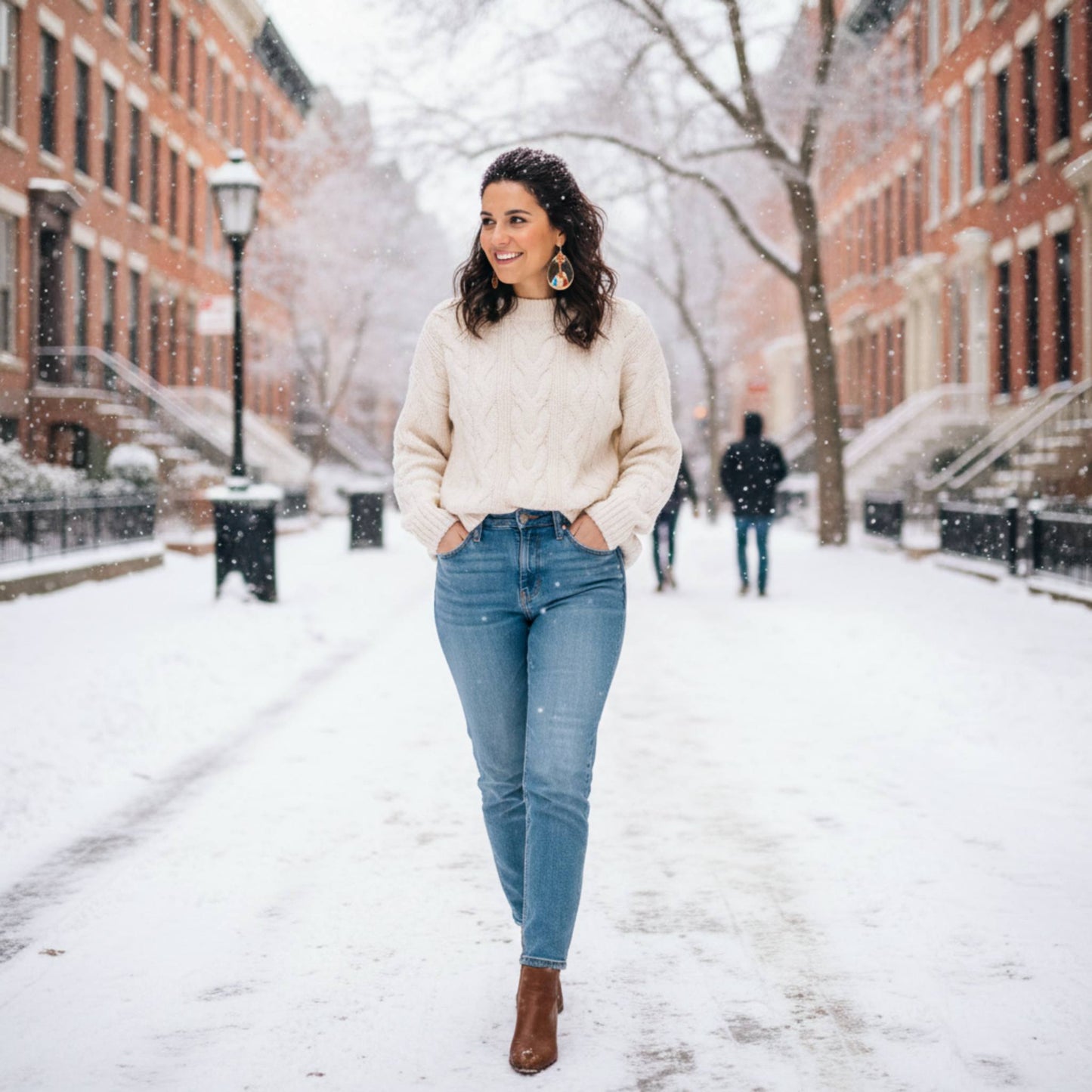 Christmas Nativity Theme Teardrop Earrings
