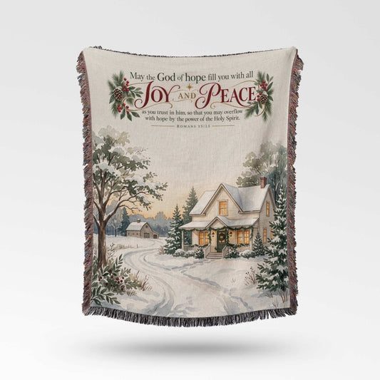 Country Christmas Delight Woven Blanket