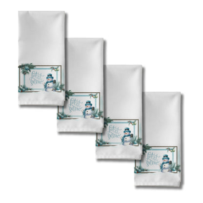 Festive Frosty Cloth Napkin Set of 4