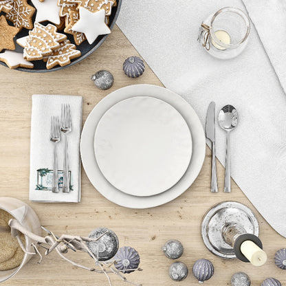 Festive Frosty Cloth Napkin Set of 4