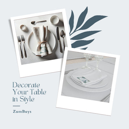 Festive Frosty Cloth Napkin Set of 4