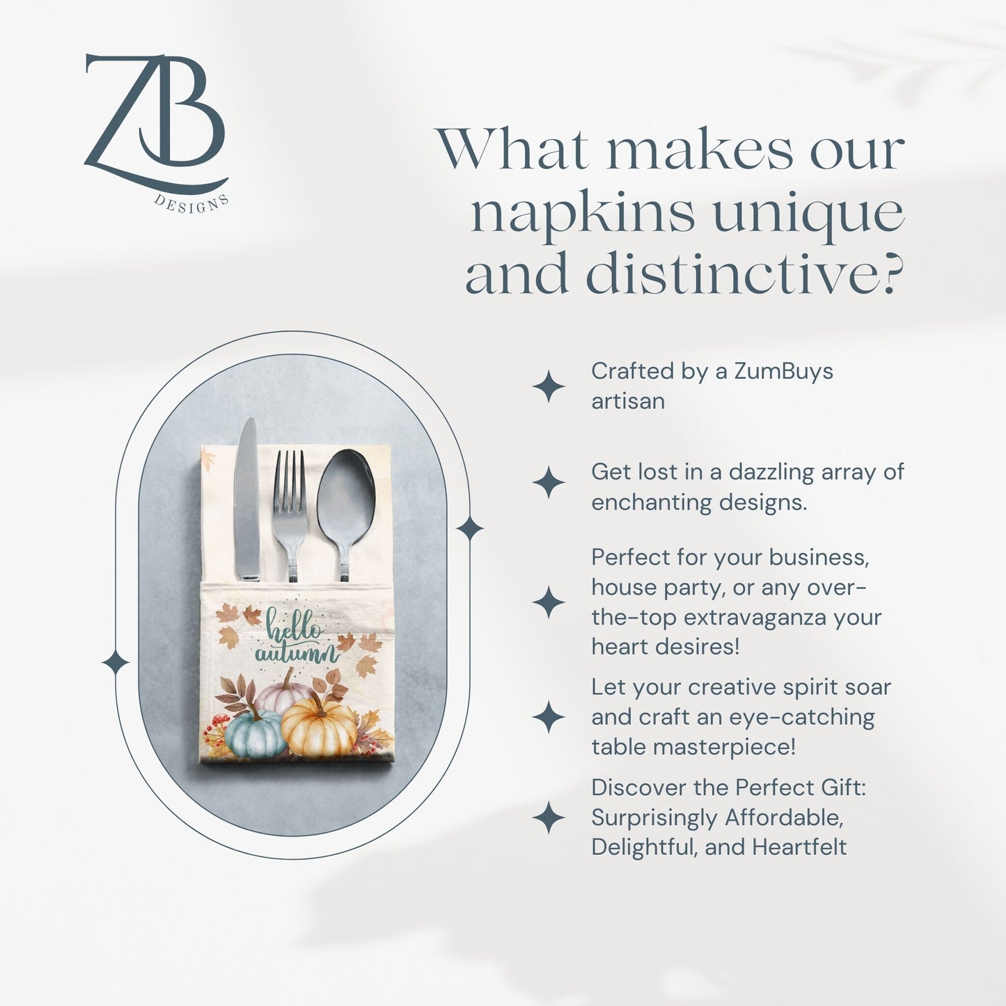 Hello Autumn Cloth Napkin Set of 4