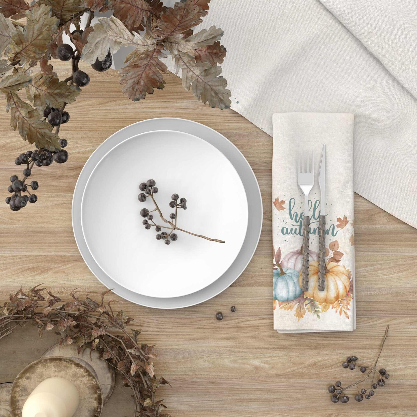 Hello Autumn Cloth Napkin Set of 4