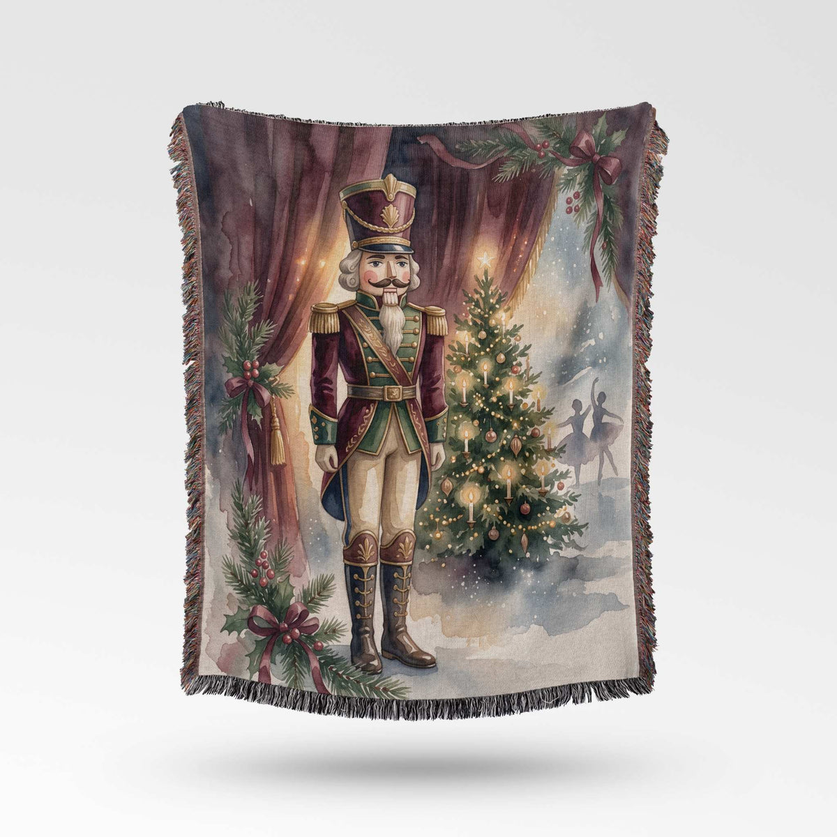Holiday Nutcracker Cheer Woven Blanket
