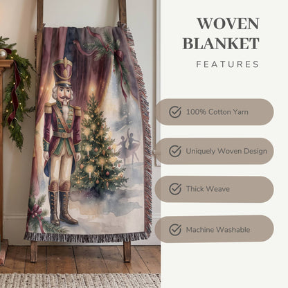 Holiday Nutcracker Cheer Woven Blanket