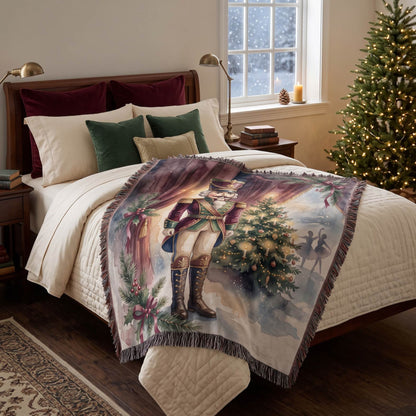 Holiday Nutcracker Cheer Woven Blanket