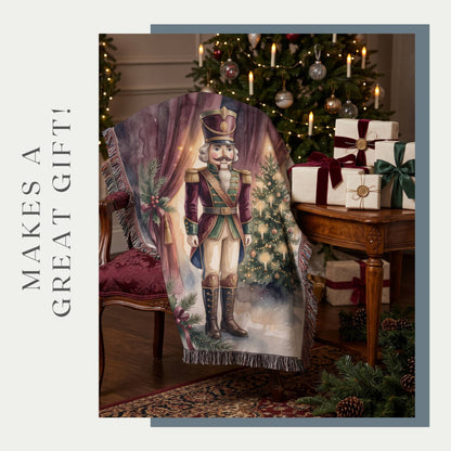 Holiday Nutcracker Cheer Woven Blanket