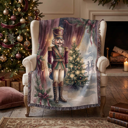 Holiday Nutcracker Cheer Woven Blanket