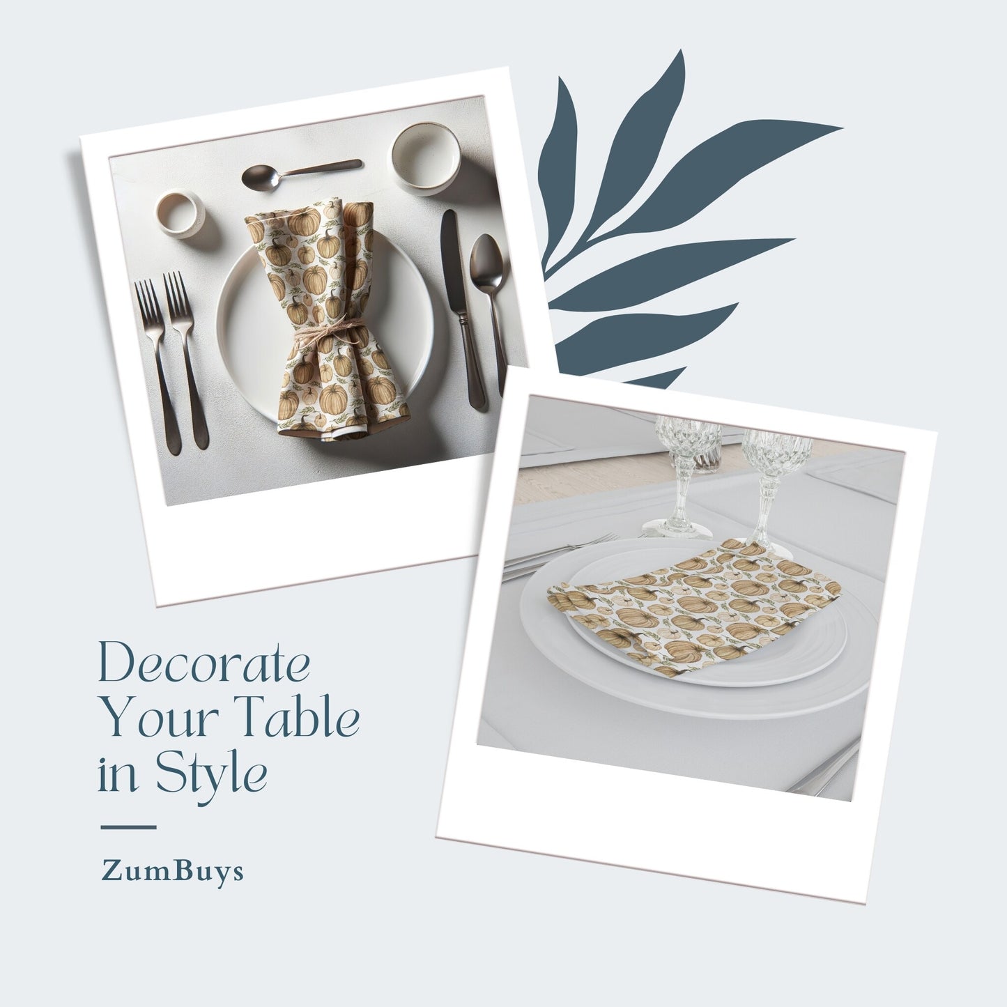 Pumpkin Bounty Cloth Napkin Set of 4