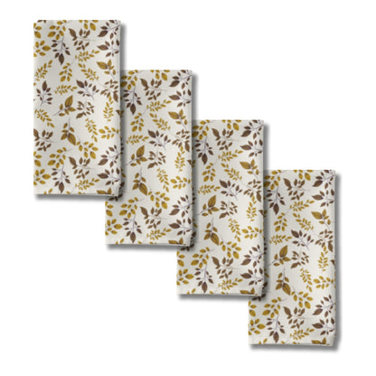 Rustic Leaves Cloth Napkin Set of 4
