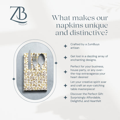 Rustic Leaves Cloth Napkin Set of 4