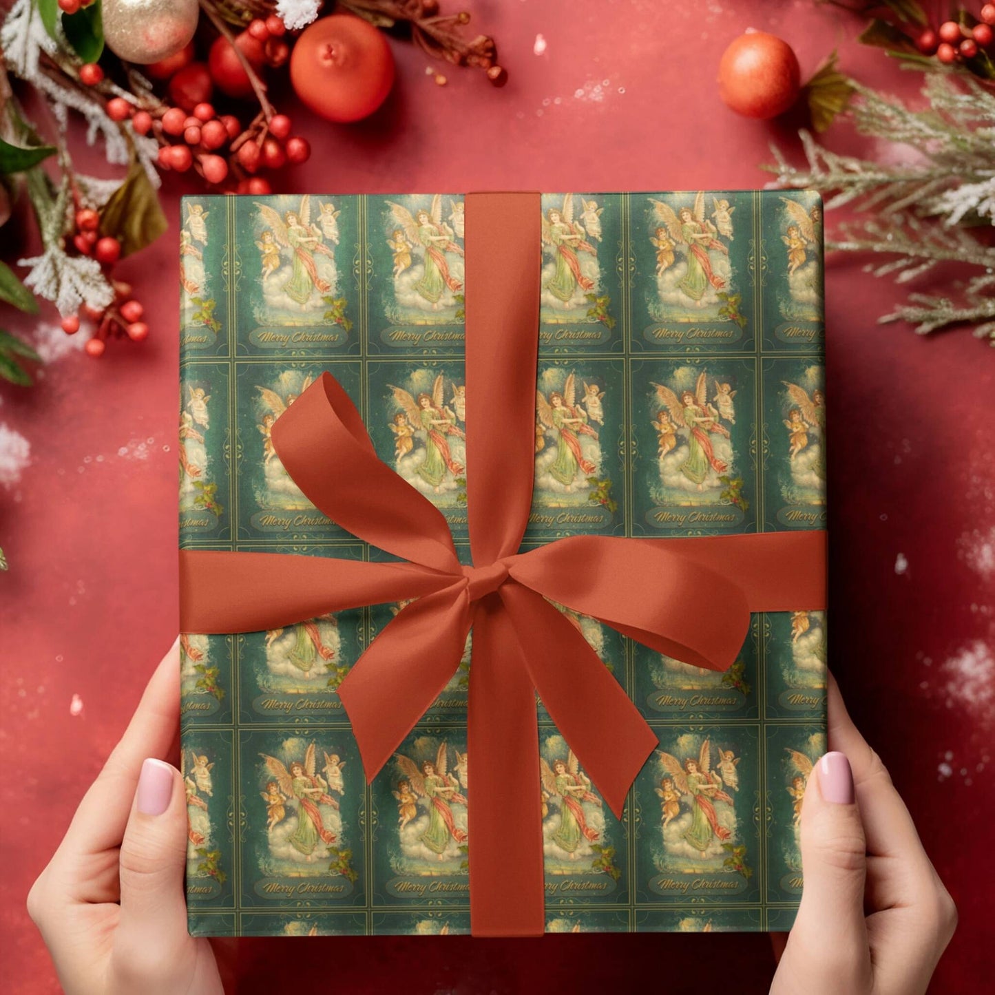 Angelique Christmas Wrapping Paper - ZumBuys