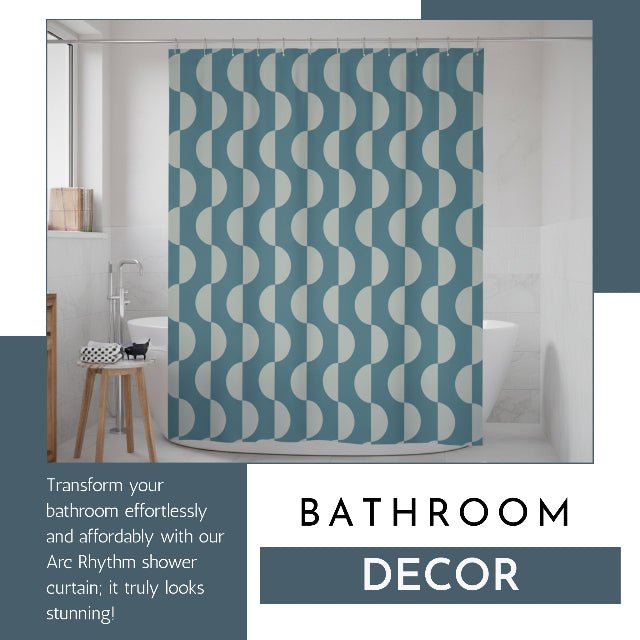 Arc Rhythm Shower Curtain - ZumBuys