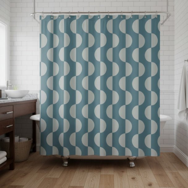 Arc Rhythm Shower Curtain - ZumBuys