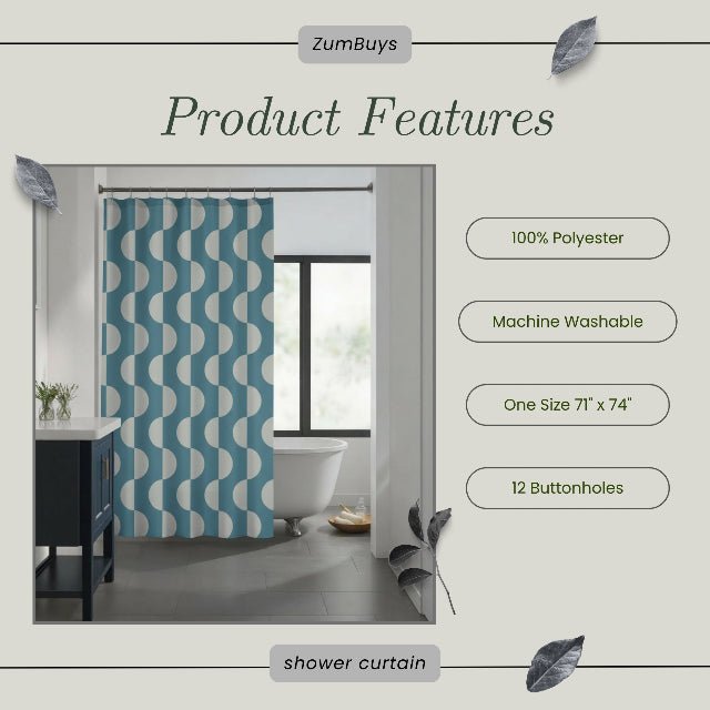 Arc Rhythm Shower Curtain - ZumBuys