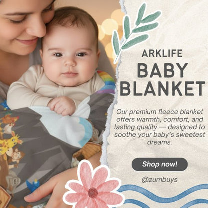 Arklife Soft Fleece Baby Blanket - ZumBuys