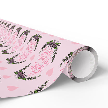 Best Mom Ever Wrapping Paper – Mother’s Day Gift Wrap, Floral Heart Design, Premium Gift Wrap Roll, Matte or Glossy Finish - ZumBuys