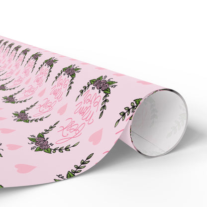 Best Mom Ever Wrapping Paper – Mother’s Day Gift Wrap, Floral Heart Design, Premium Gift Wrap Roll, Matte or Glossy Finish - ZumBuys
