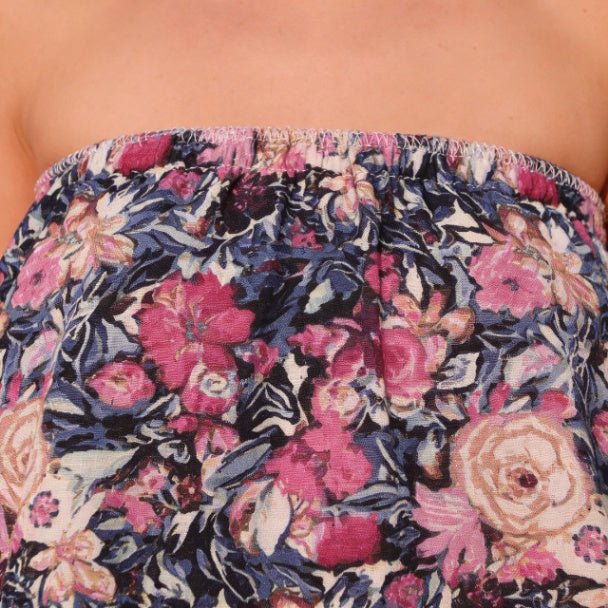 Bloom Party Strapless Maxi Dress – Floral Summer Resort Dress - ZumBuys