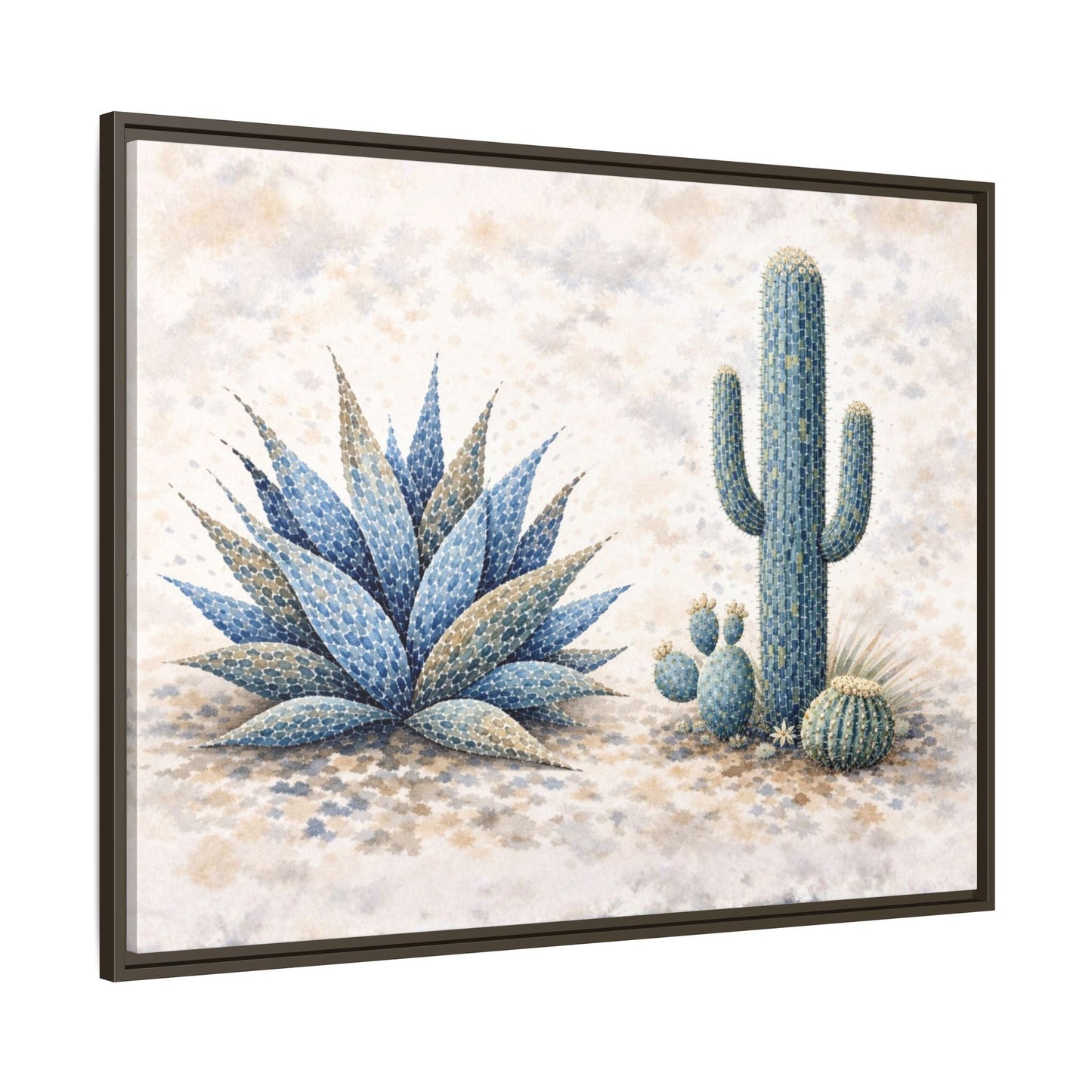 Blue Desert Botanicals Matte Canvas, Framed (Multi - color) - ZumBuys