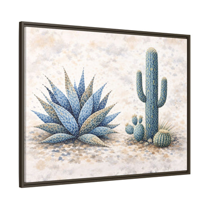 Blue Desert Botanicals Matte Canvas, Framed (Multi - color) - ZumBuys