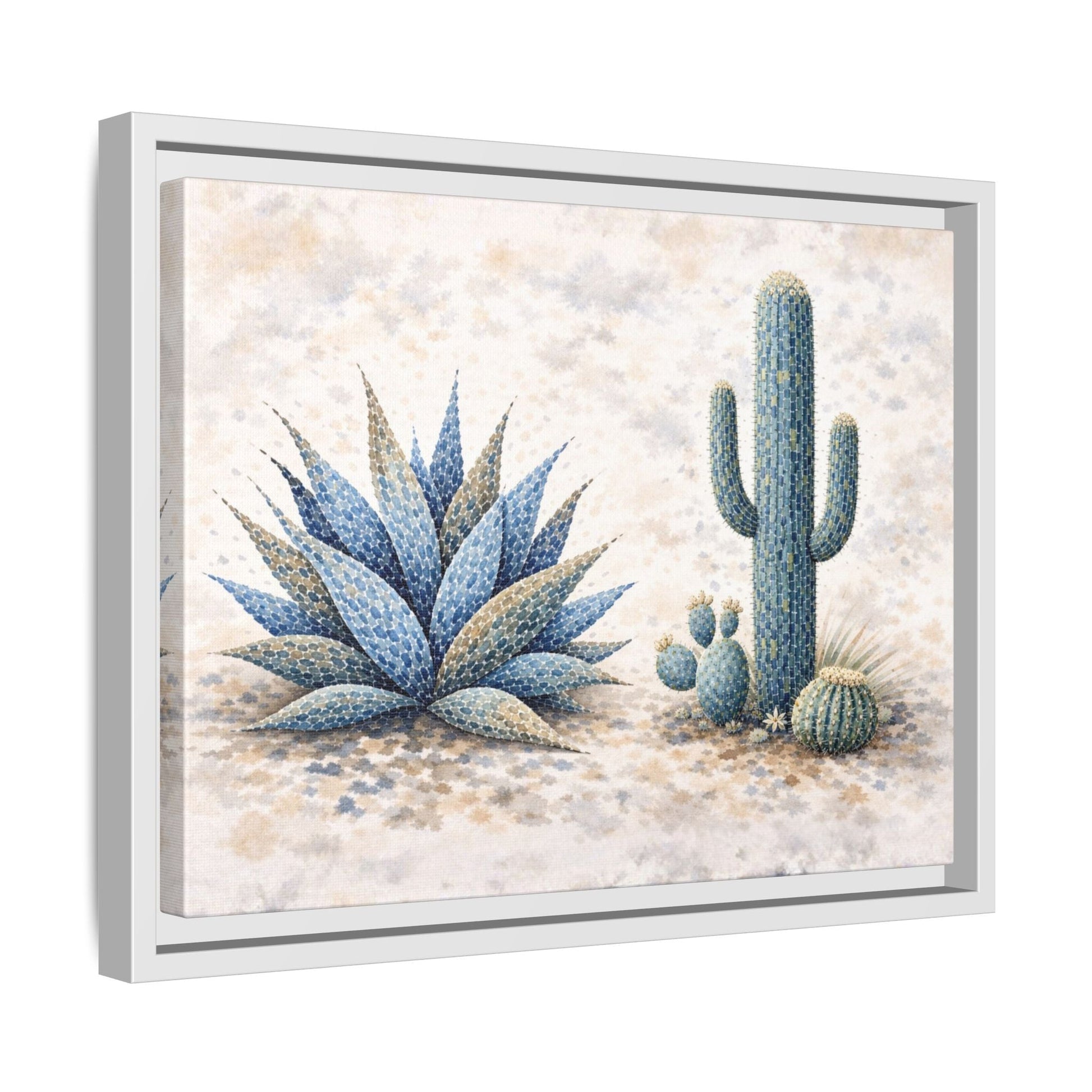 Blue Desert Botanicals Matte Canvas, Framed (Multi - color) - ZumBuys