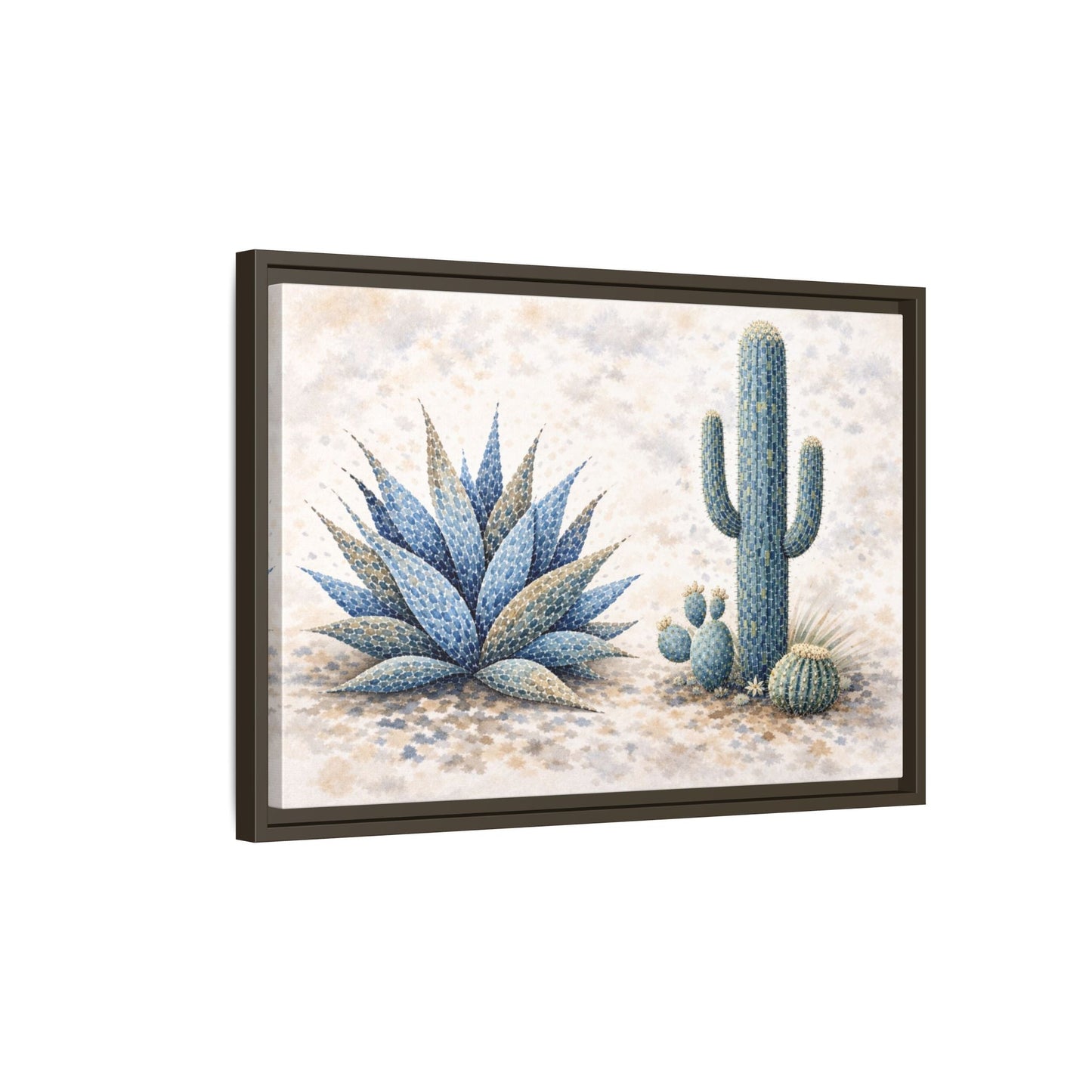 Blue Desert Botanicals Matte Canvas, Framed (Multi - color) - ZumBuys