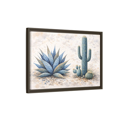 Blue Desert Botanicals Matte Canvas, Framed (Multi - color) - ZumBuys