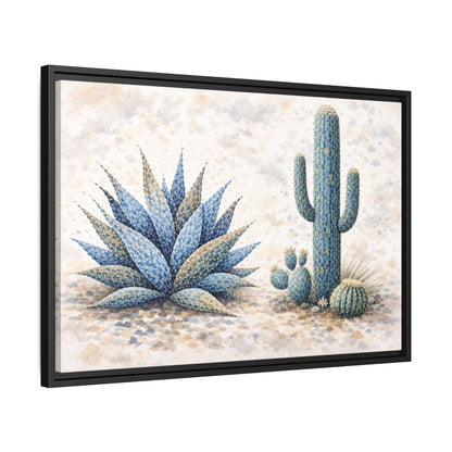 Blue Desert Botanicals Matte Canvas, Framed (Multi - color) - ZumBuys