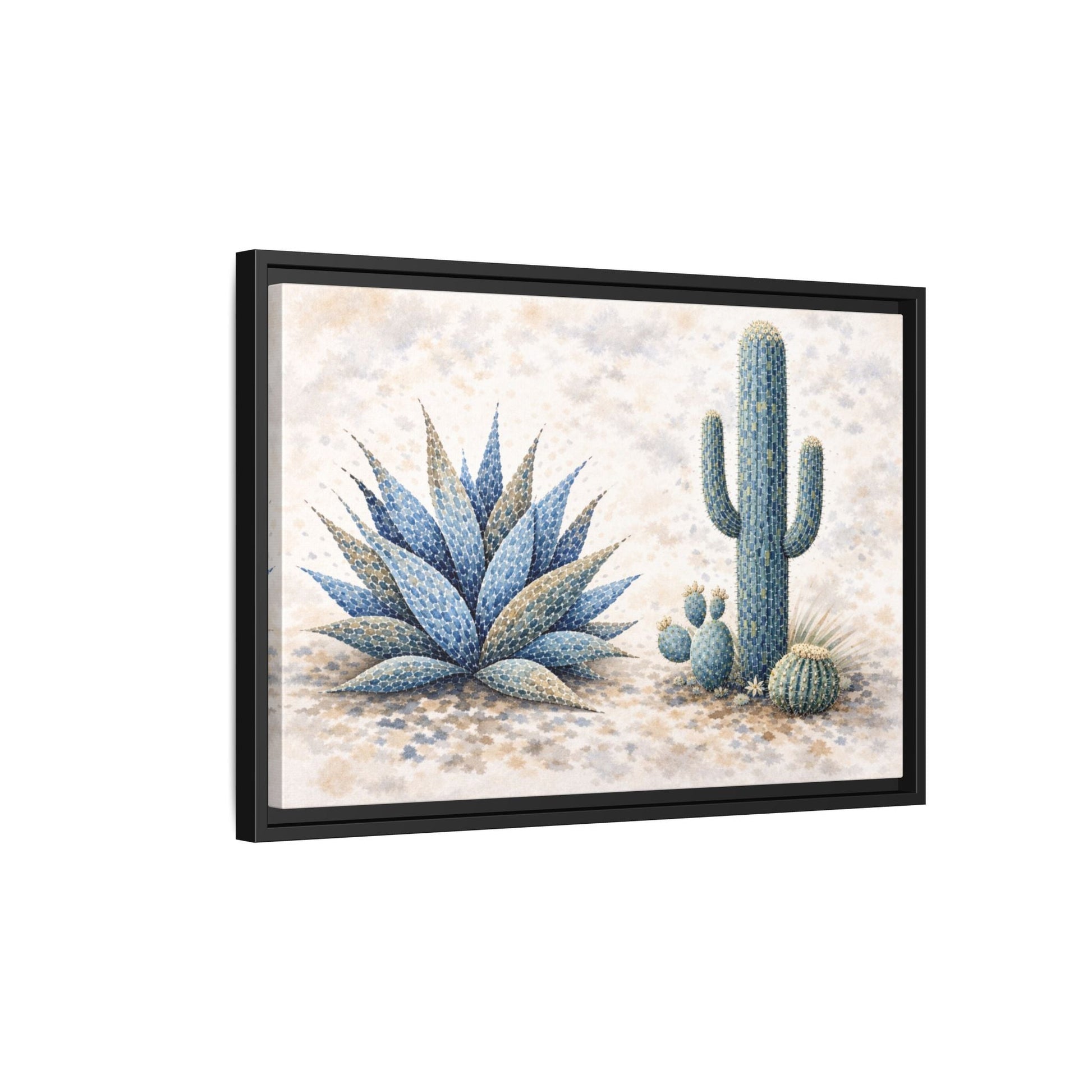 Blue Desert Botanicals Matte Canvas, Framed (Multi - color) - ZumBuys