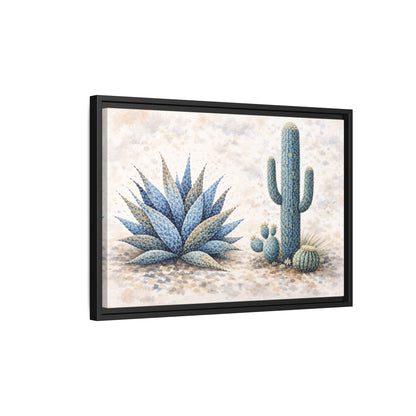 Blue Desert Botanicals Matte Canvas, Framed (Multi - color) - ZumBuys