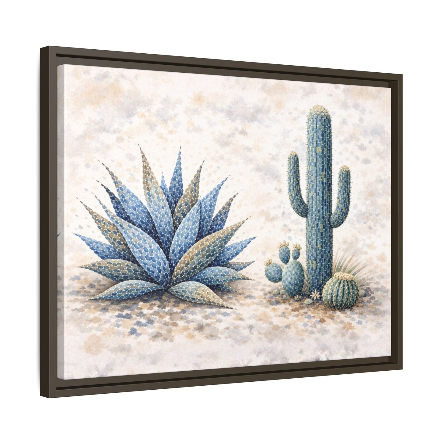 Blue Desert Botanicals Matte Canvas, Framed (Multi - color) - ZumBuys